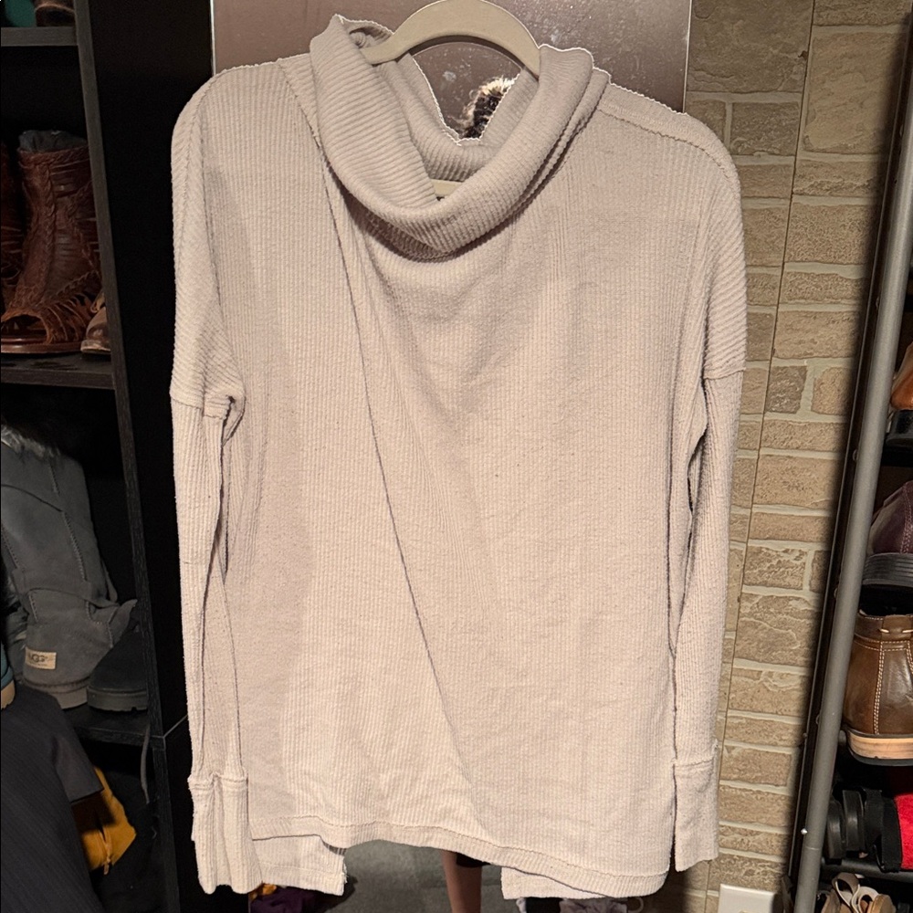 We The Free Women's Cowl Neck Sweater - Light Gray